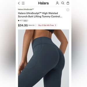 HALARA UltraSculpt High Waisted Leggings in Dark Teal